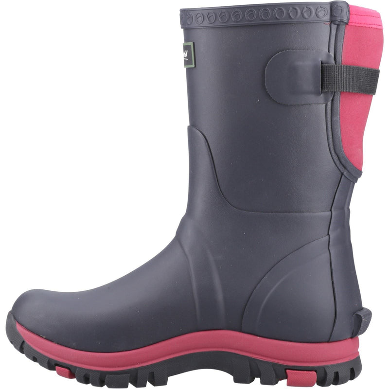 Cotswold Realm Rubber Women's Navy/Pink Wellington Boots
