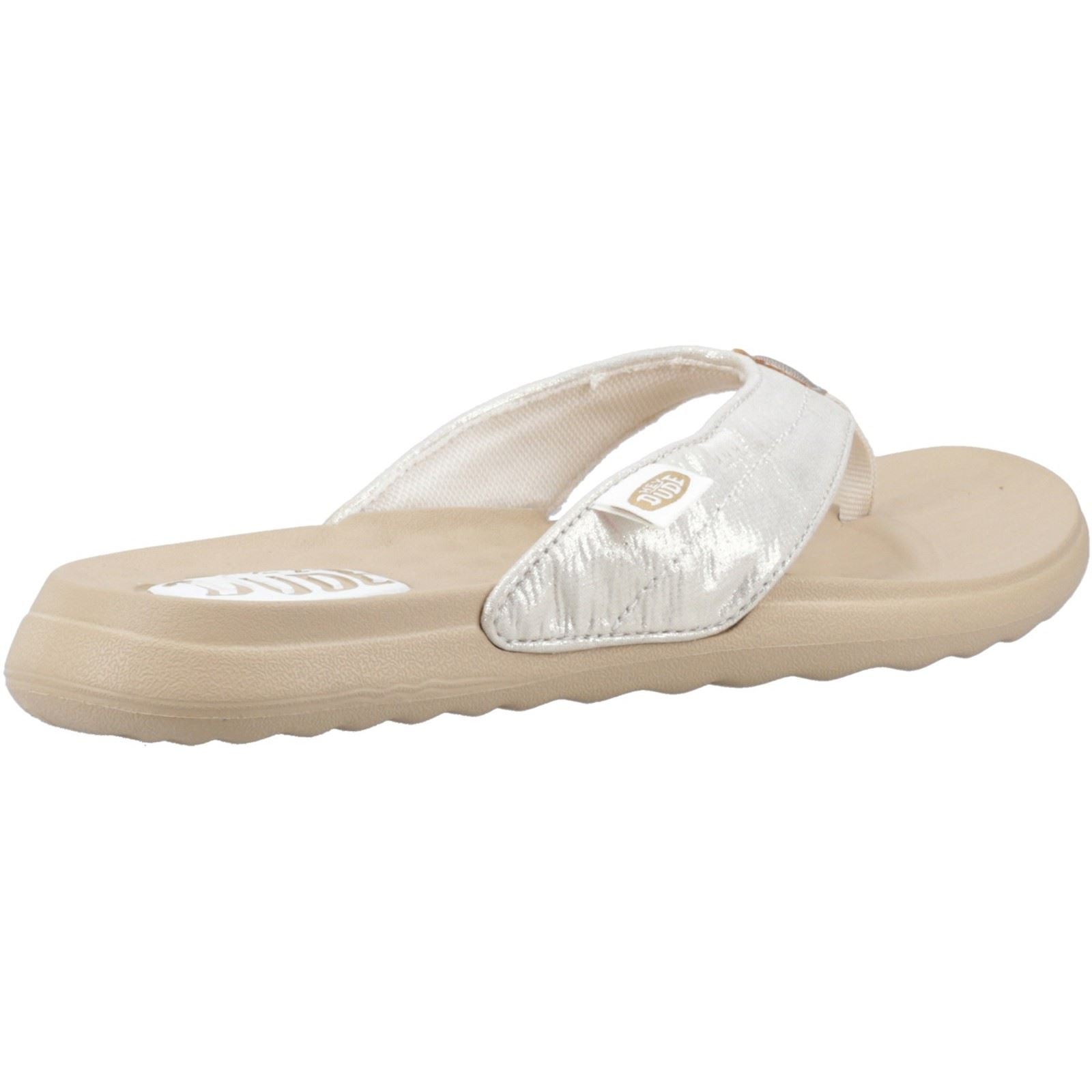 HEYDUDE Christi Flip Classic Synthetic Women's Gold Sandals