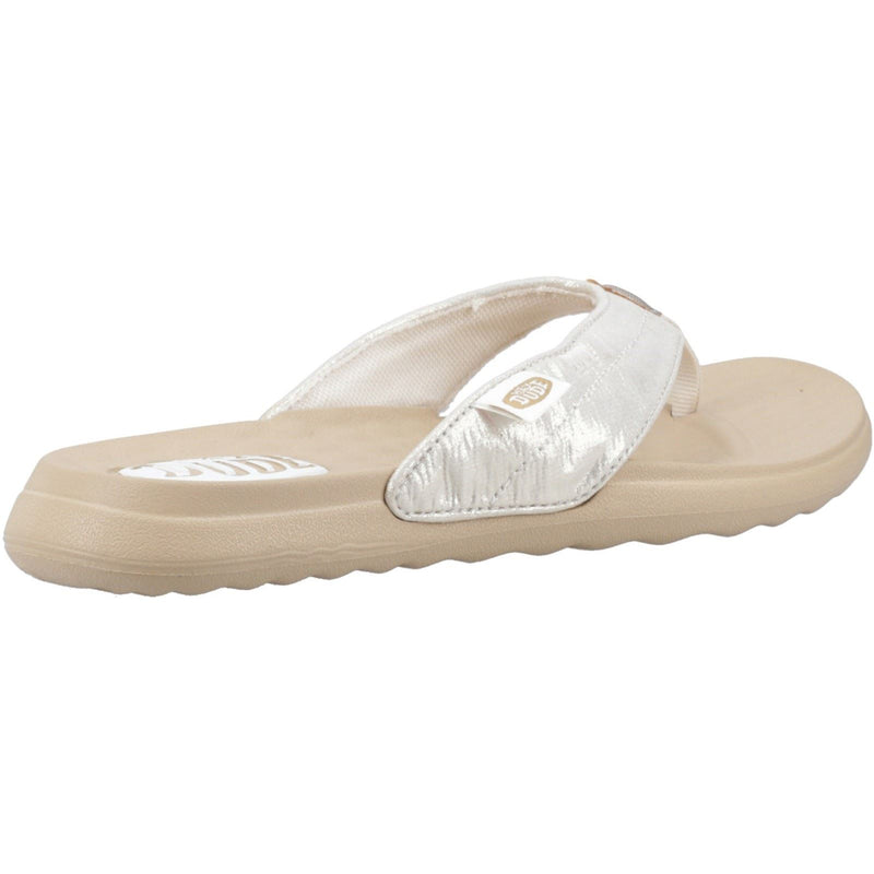 HEYDUDE Christi Flip Classic Polyurethane Women's Gold Sandals