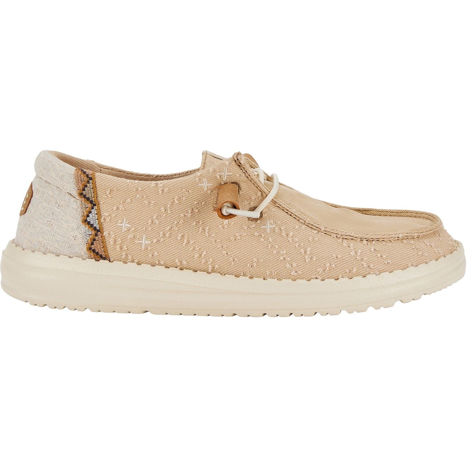 HEYDUDE Wendy Crafted Boho Cotton Women's Tan Shoes
