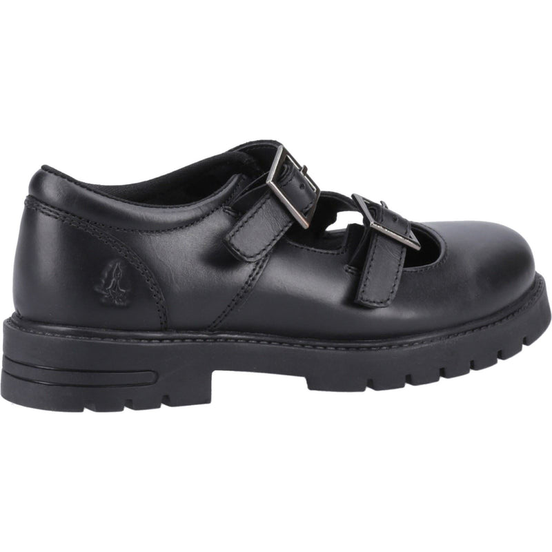 Hush Puppies Ella Senior Leather Girls's Black Shoes