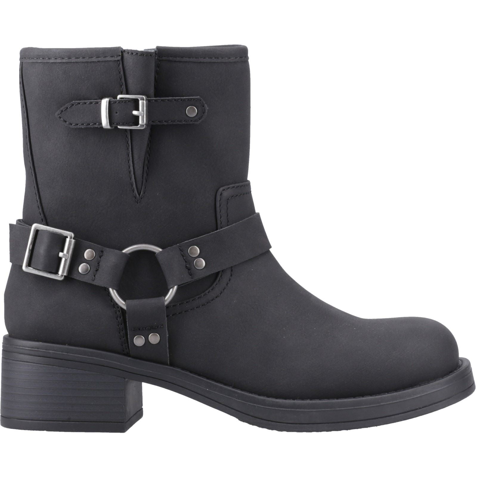 Rocket Dog Nino Faux Leather Women's Black Heeled Ankle Boots