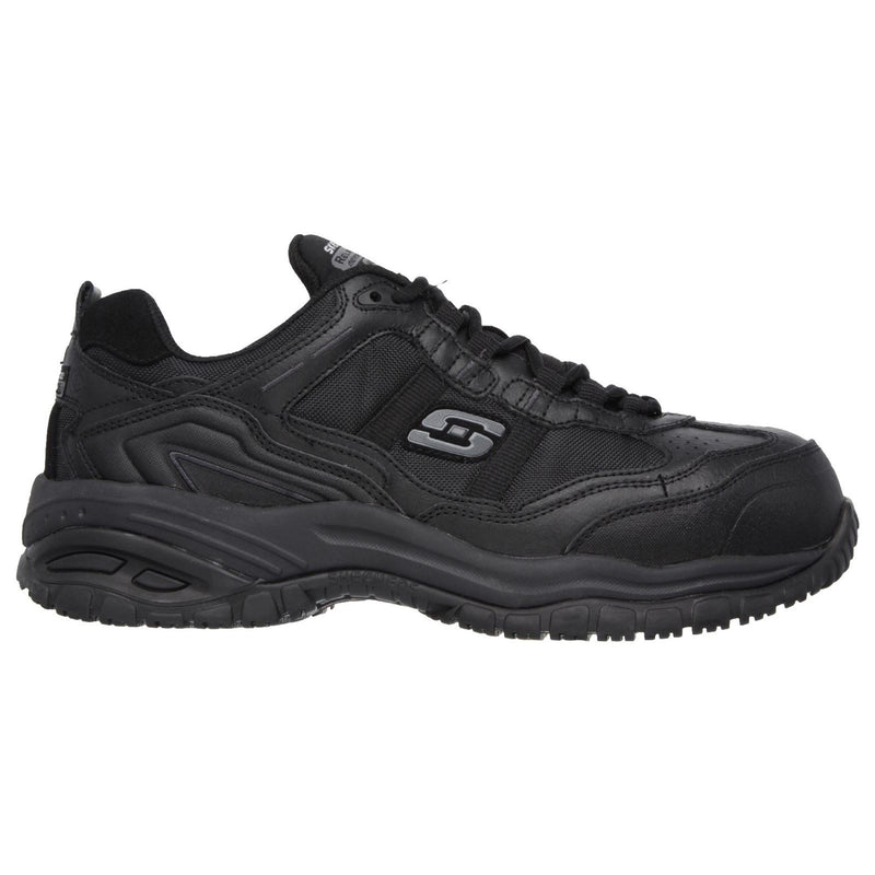 Skechers Workwear Soft Stride - Grinnell Suede Men's Black Safety Sneakers