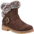 Hush Puppies Hannah Suede Women's Chocolate Winter Ankle Boots