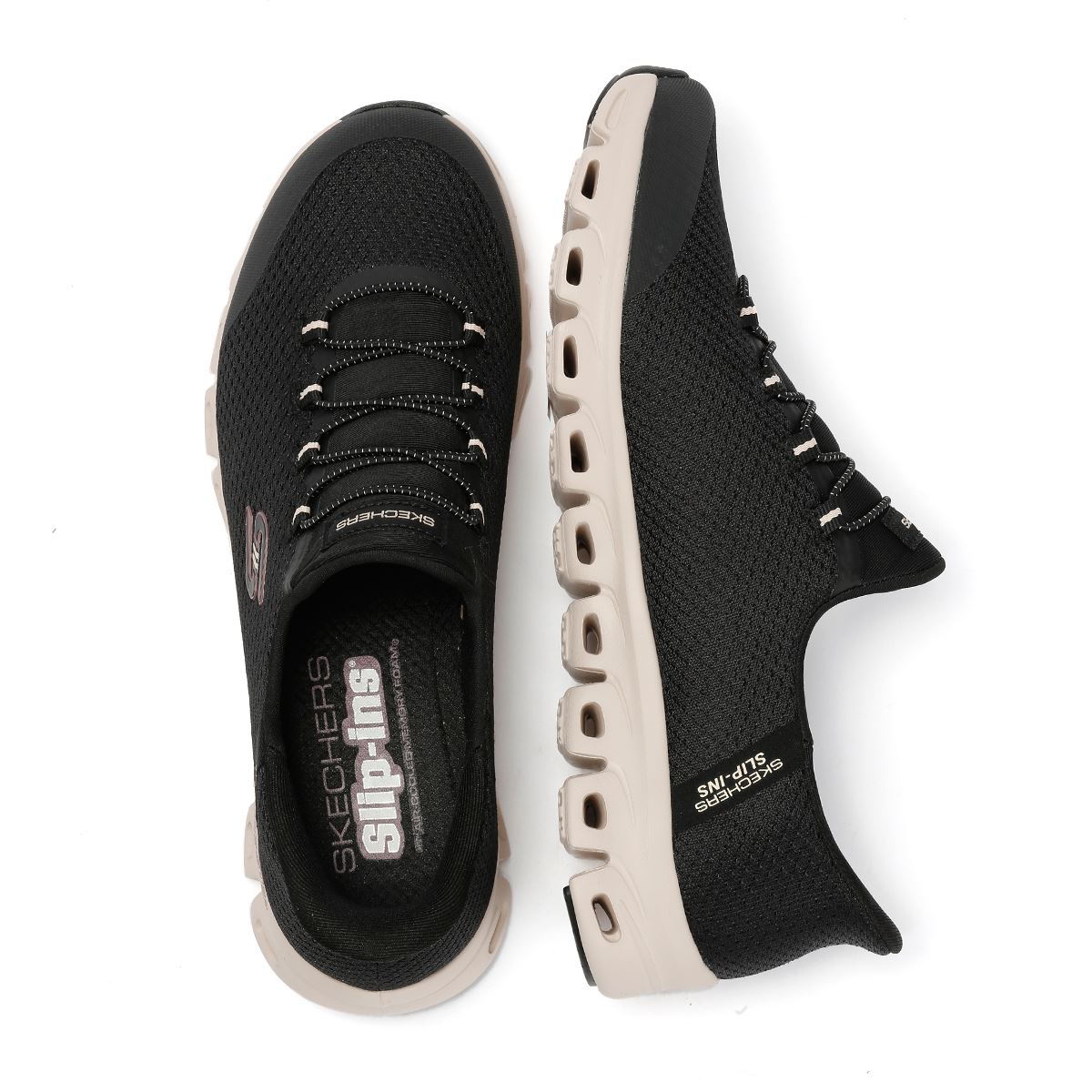 Skechers Slip-Ins Glide Step Vibey Mesh Women's Black Sneakers
