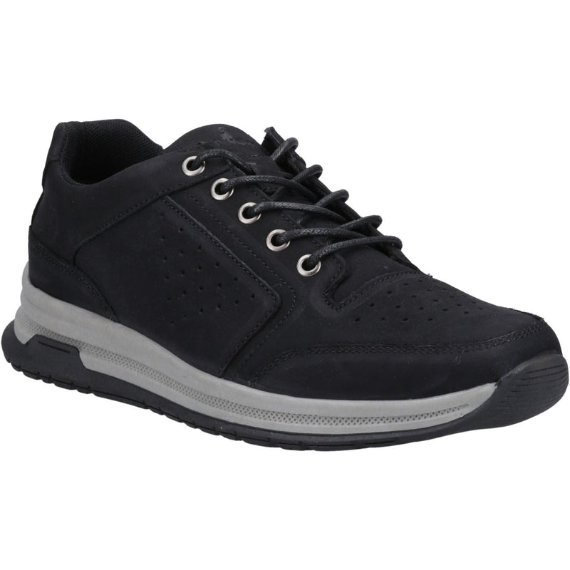 Hush Puppies Joseph Leather Men's Black Nubuck Lace-Up Shoes