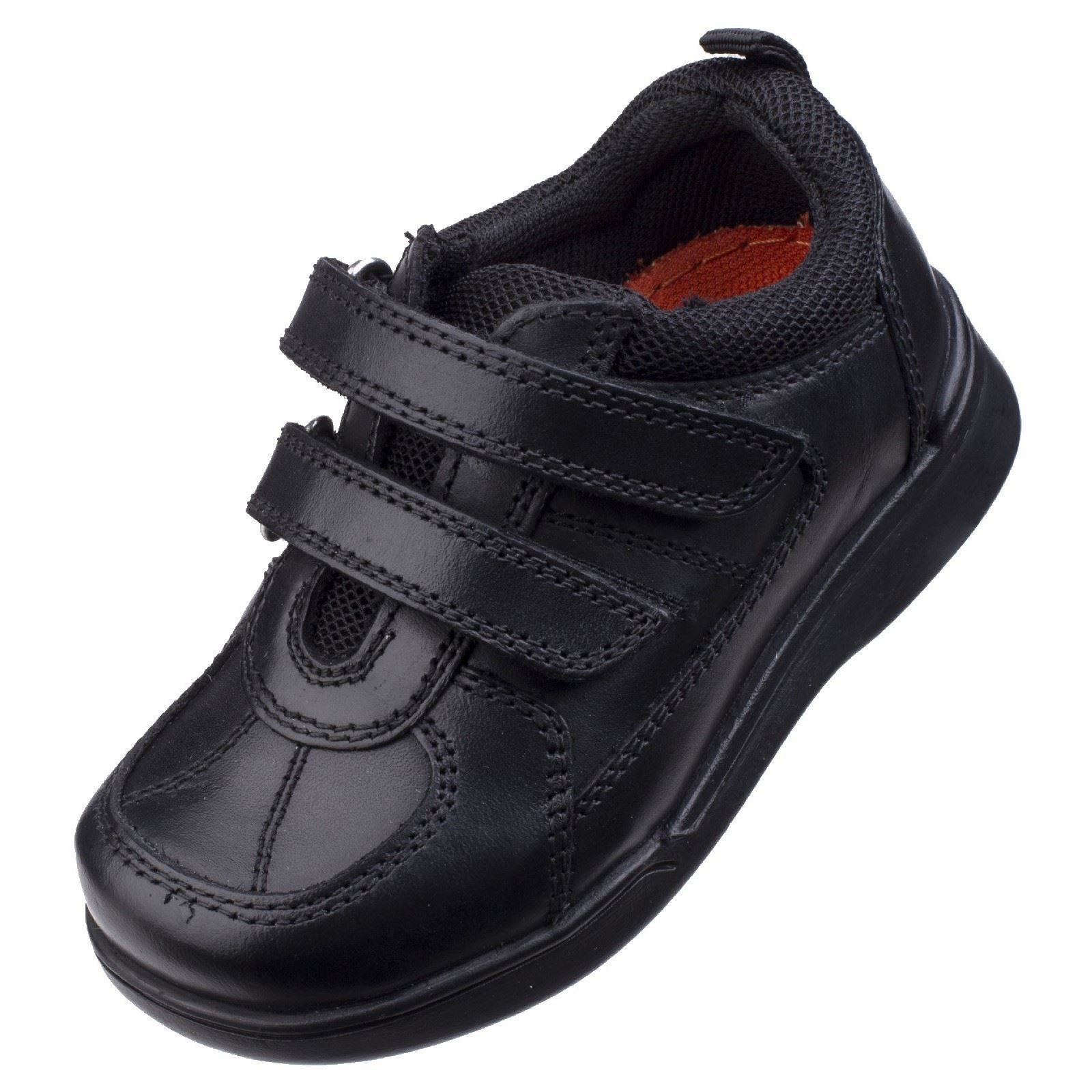 Hush Puppies Liam Infant Leather Boy's Black Shoes
