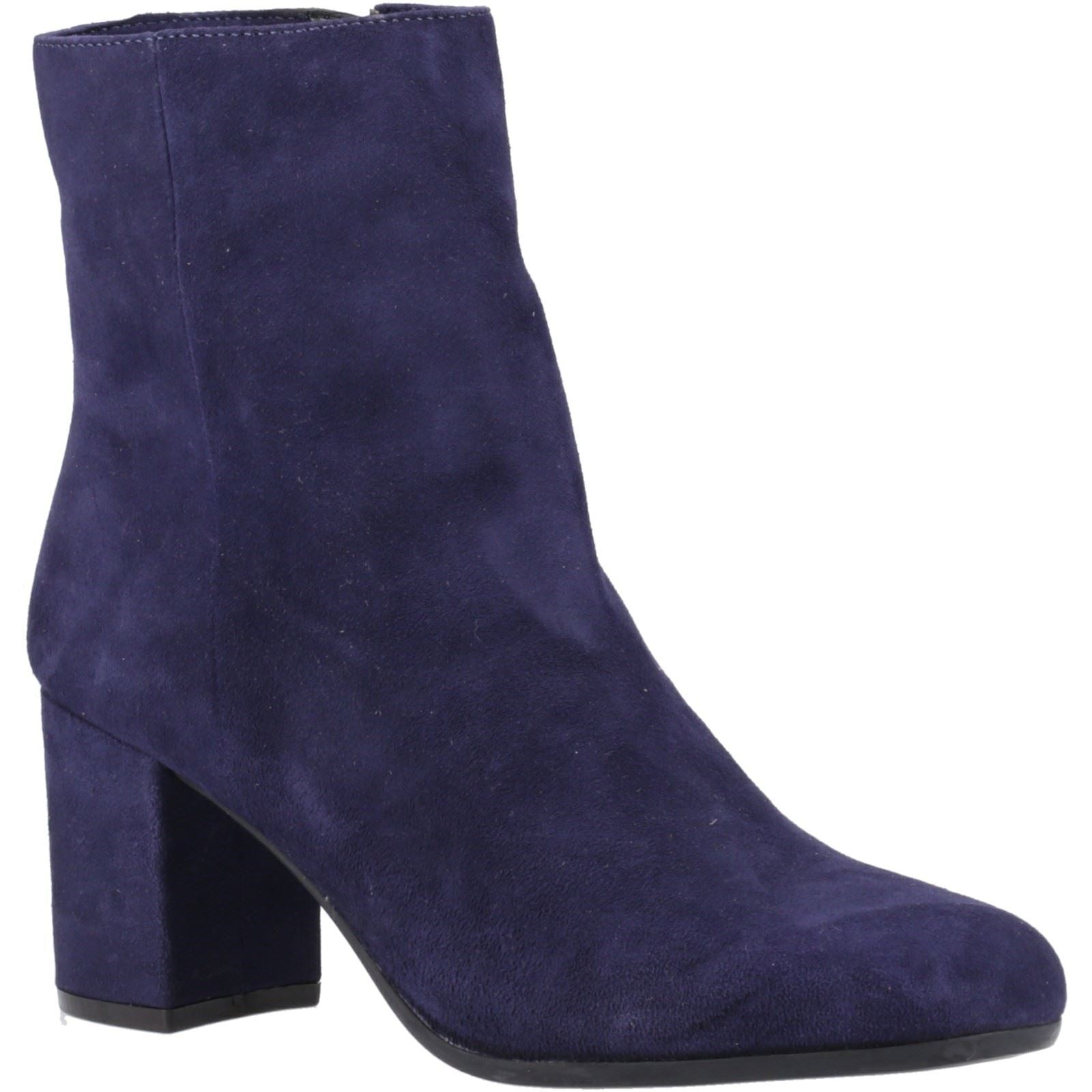 Hush Puppies Octavia Suede Women's Navy Heeled Ankle Boots