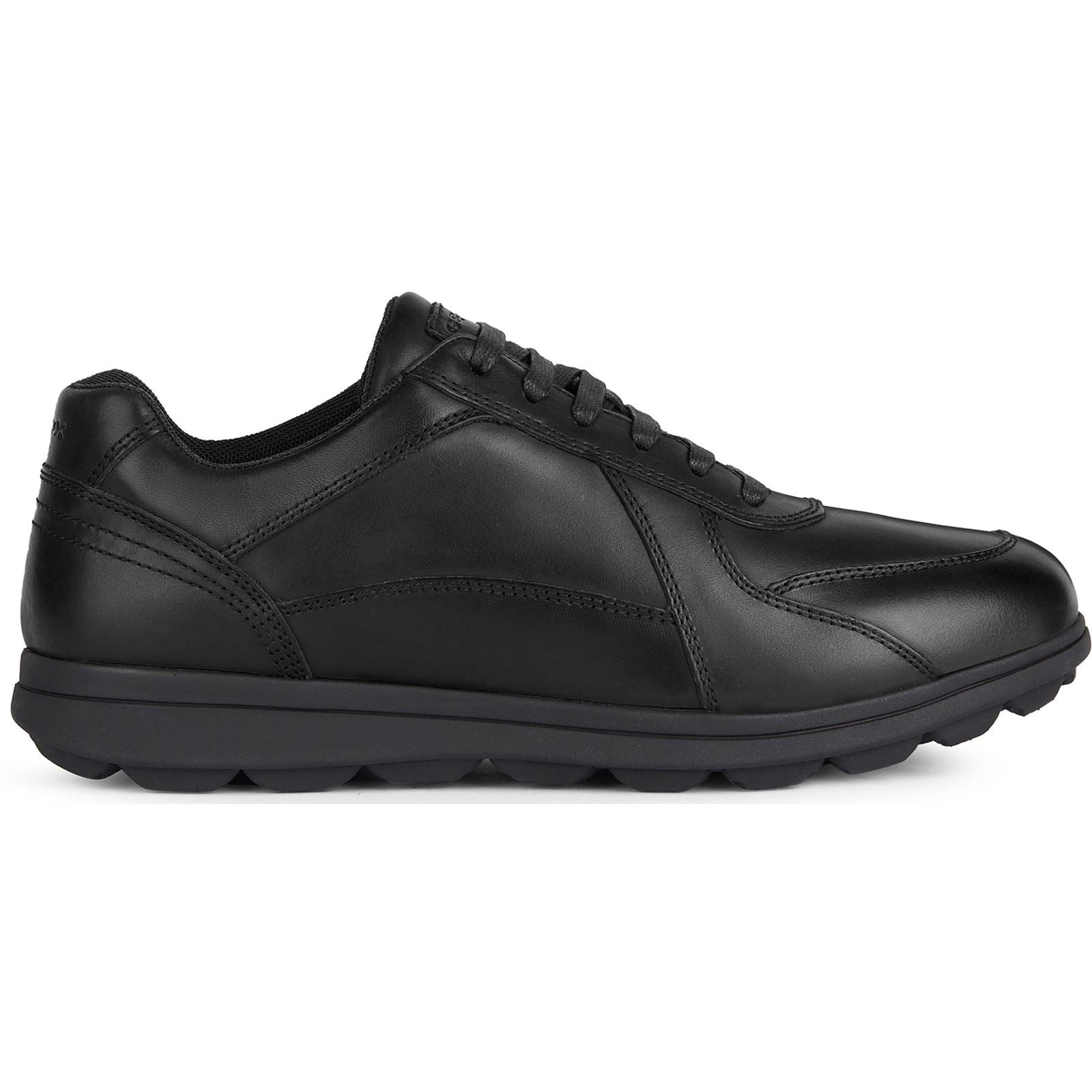 Geox U SPHERICA EC12 Leather Bovine Full Grain Men's Black Sneakers