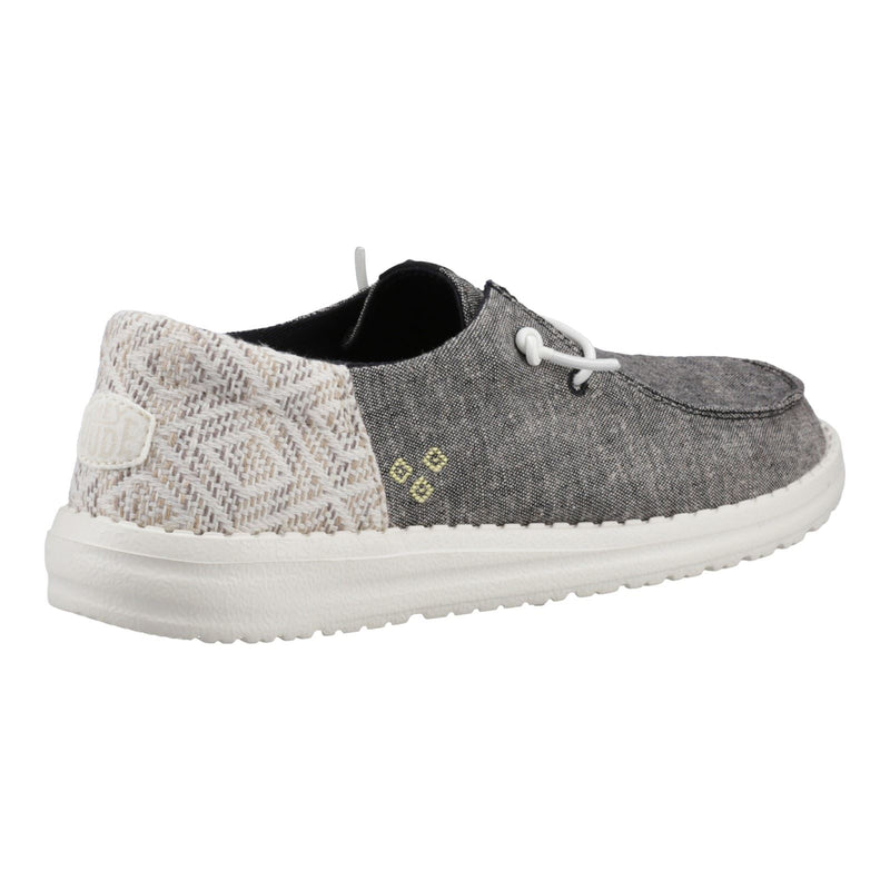 HEYDUDE Wendy Funk Surf Baja Cotton Blend Women's Black/Multi Moccasins Shoes