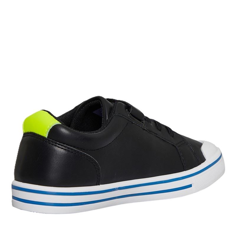 Penguin Junior Rainbow Black/Safety Yellow Sneakers