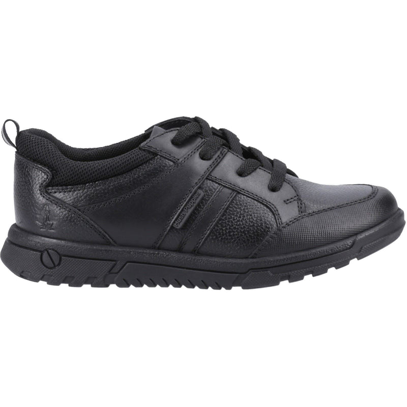 Hush Puppies Steven Senior Leather Boys's Black Lace-Up Shoes