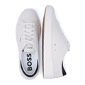 Boss Belwar Tennis Tumble Leather Men's White Sneakers