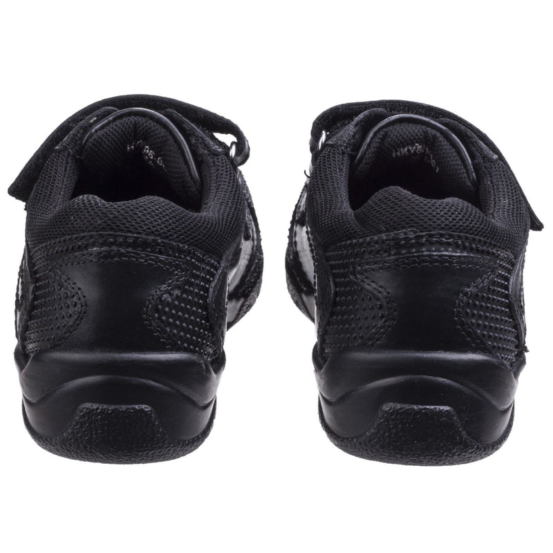 Hush Puppies Jezza Youth Boys Black Leather Loafers