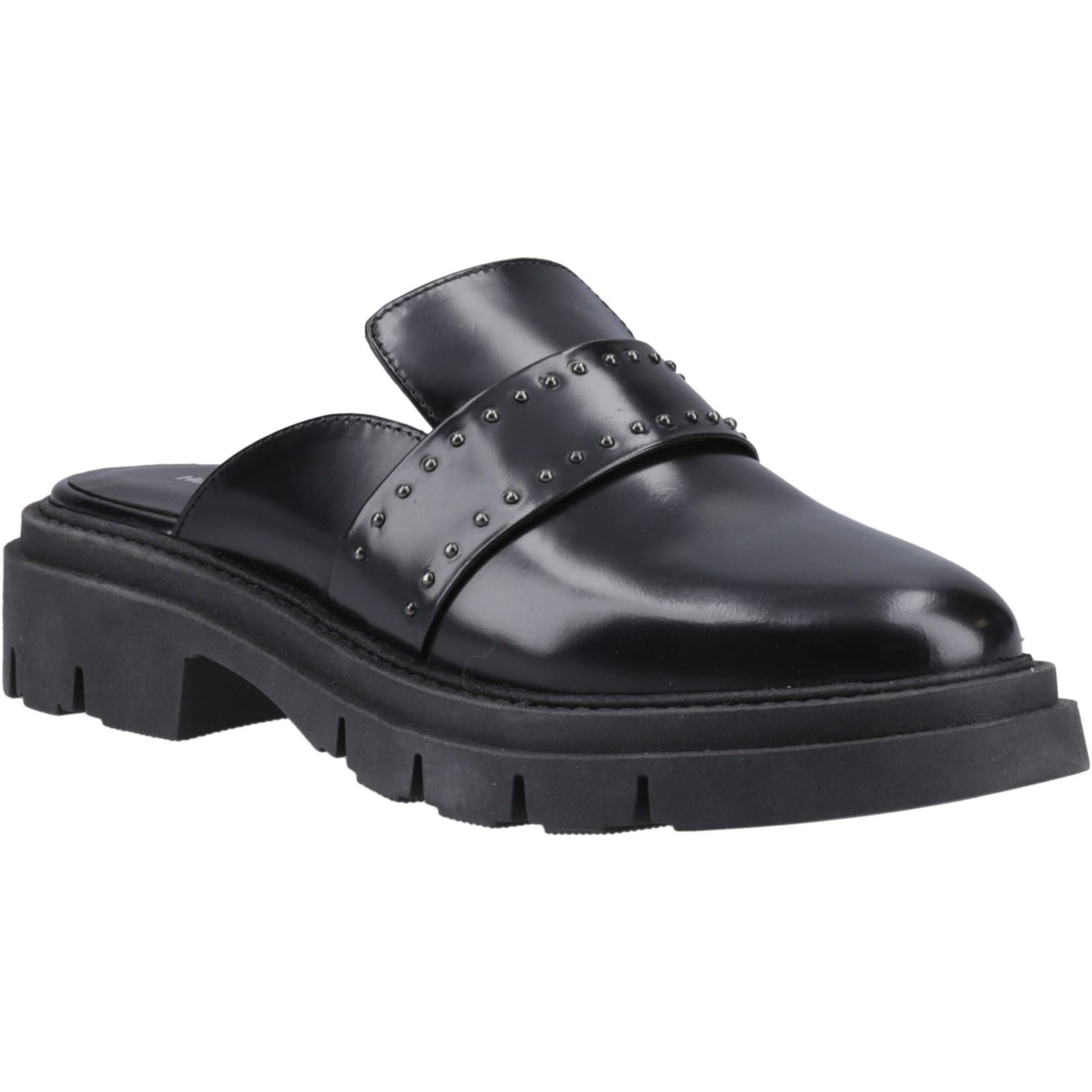 Hush Puppies Nicole Studded Leather Women's Black Mules