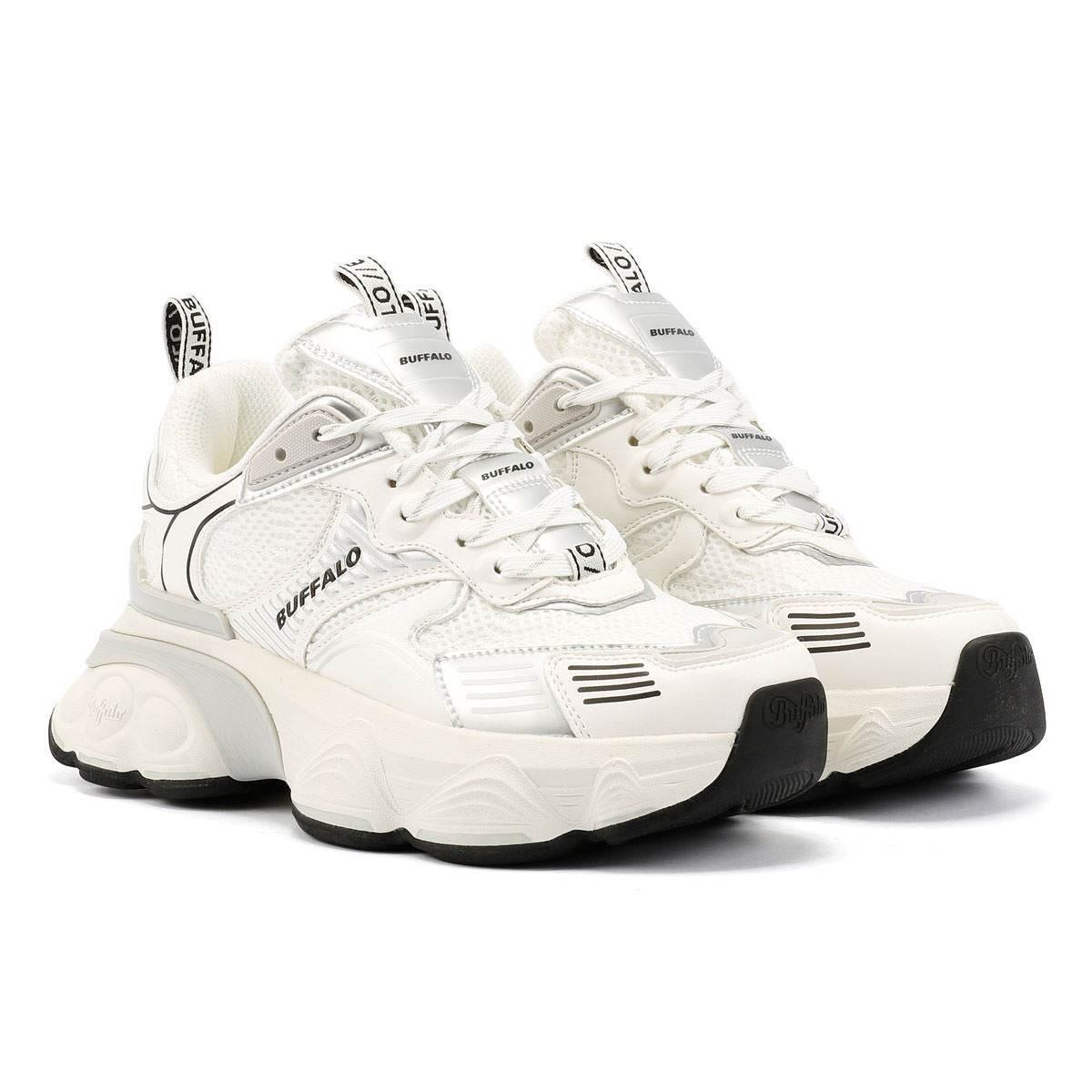 Buffalo Truck Women's White/Silver Sneakers