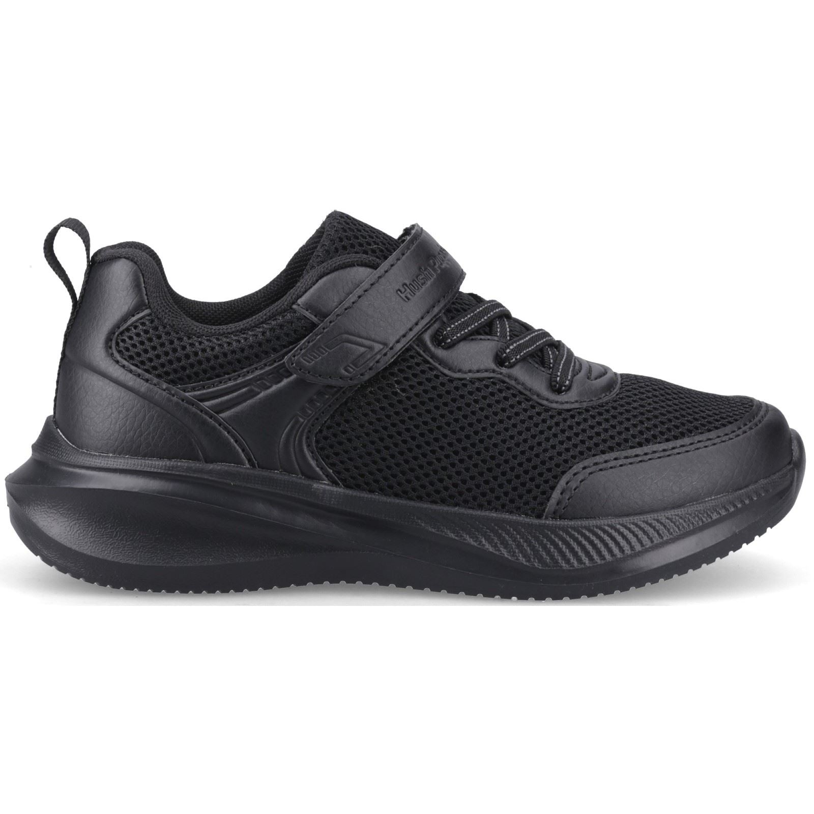 Hush Puppies Marty Trainer Jnr Textile Boy's Black Trainers