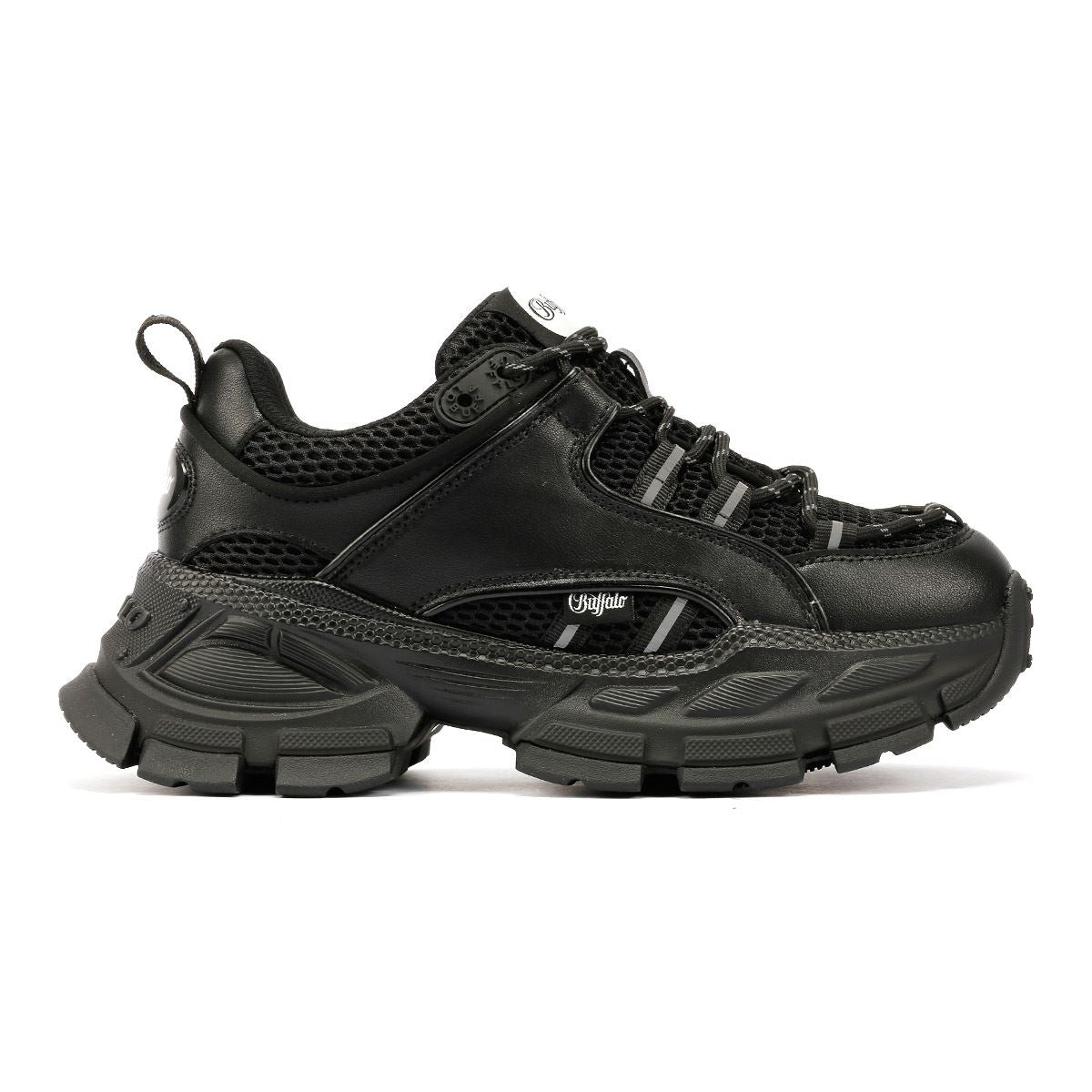 Buffalo Saturn Lace Women's Black Sneakers