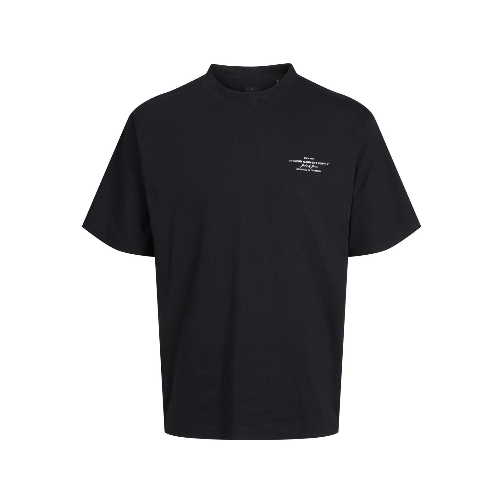 Jack & Jones Chad Branding Cotton Men's Black T-Shirt