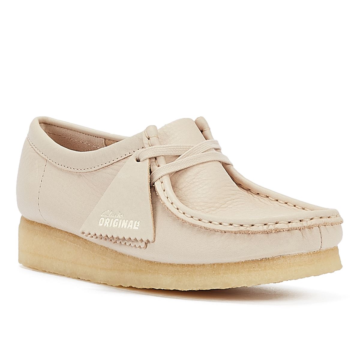 Clarks Originals Wallabee Women's Beige Leather Shoes