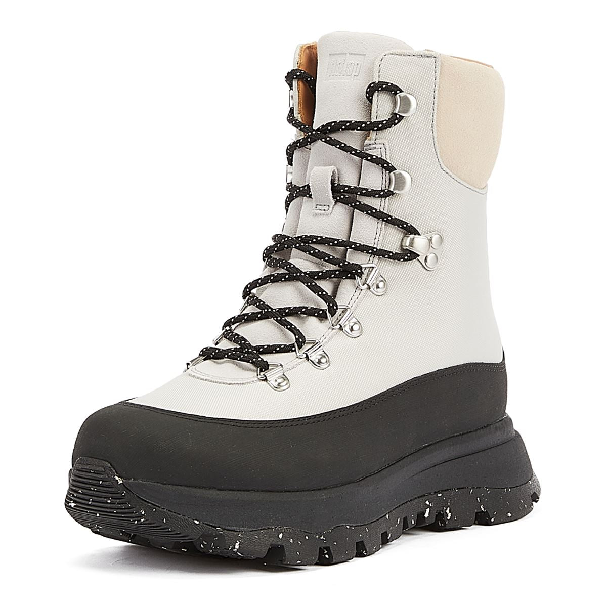 FitFlop Neo-D-Hyker Leather Women's Black/White Boots