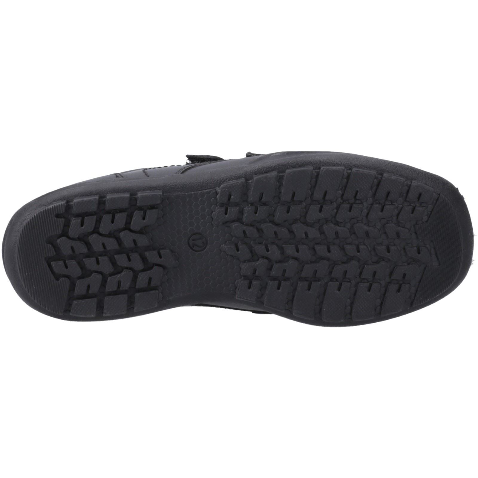Hush Puppies Maddox Touch Fastening Leather Boys's Black Shoes
