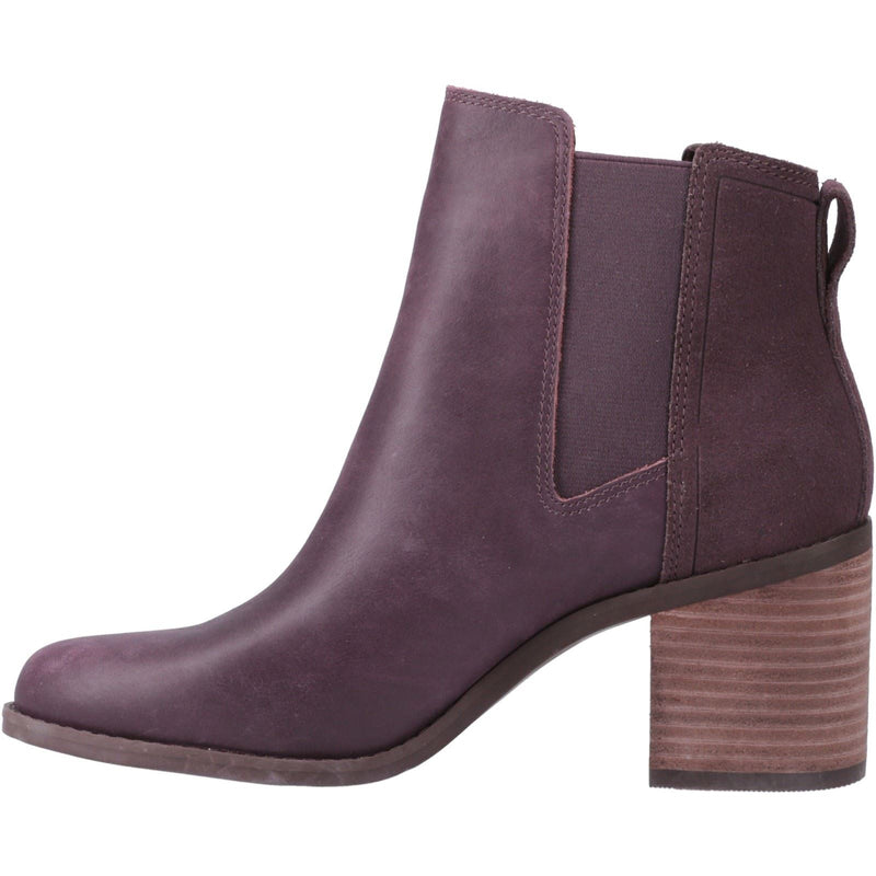 TOMS Evelyn Leather Women's Plum Boots