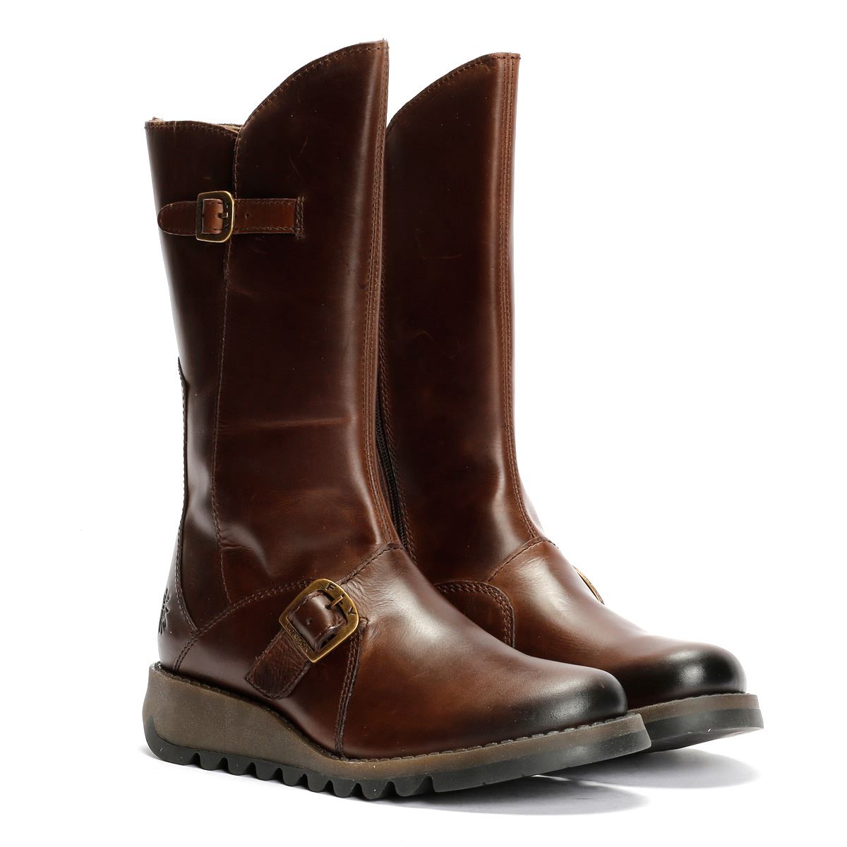 Fly London MES 2 Rug Leather Women's Dark Brown Boots