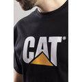 Caterpillar Trademark Logo Cotton Men's Black T-Shirt