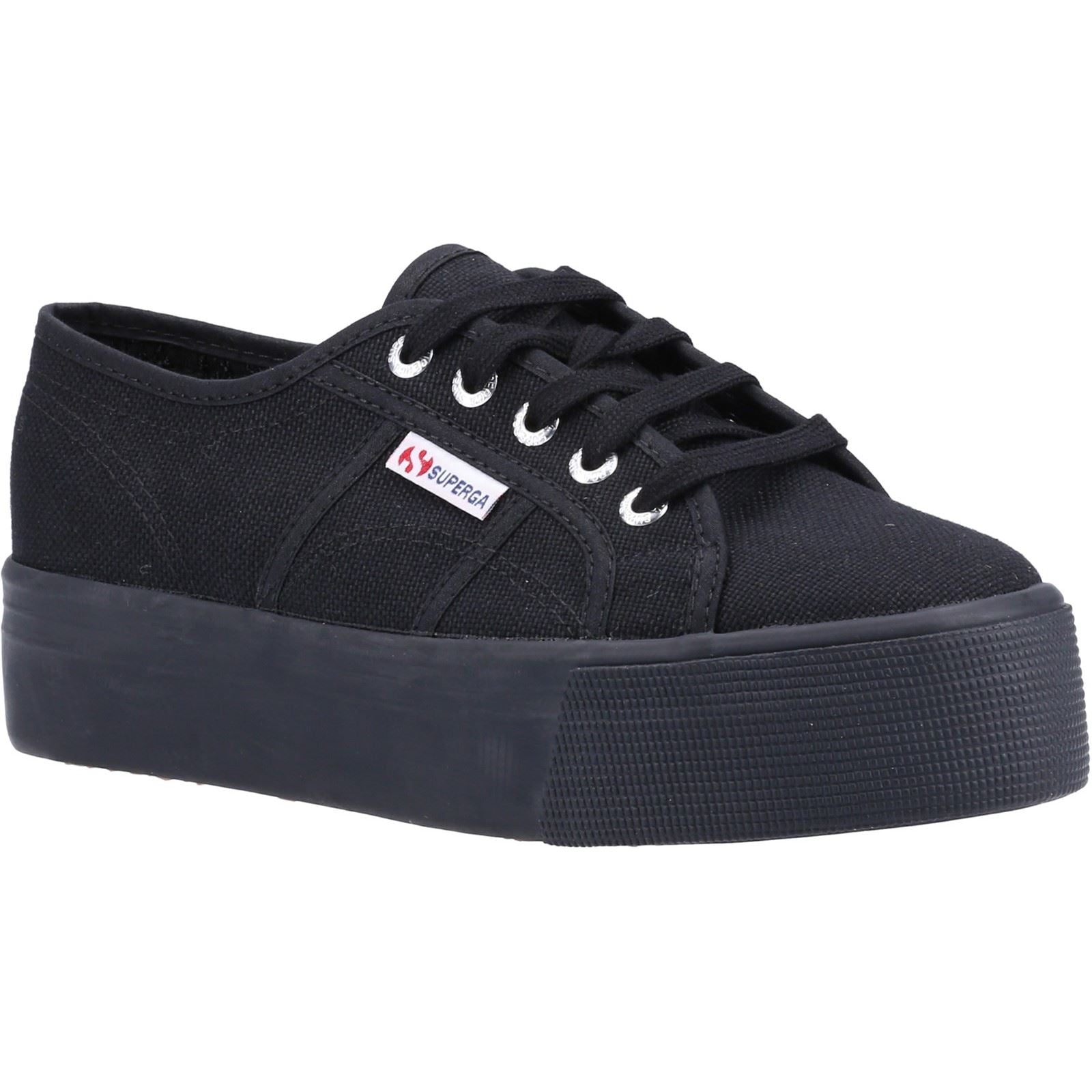 Superga 2790 Linea Up And Down 100% Cotton Women's Full Black Sneakers