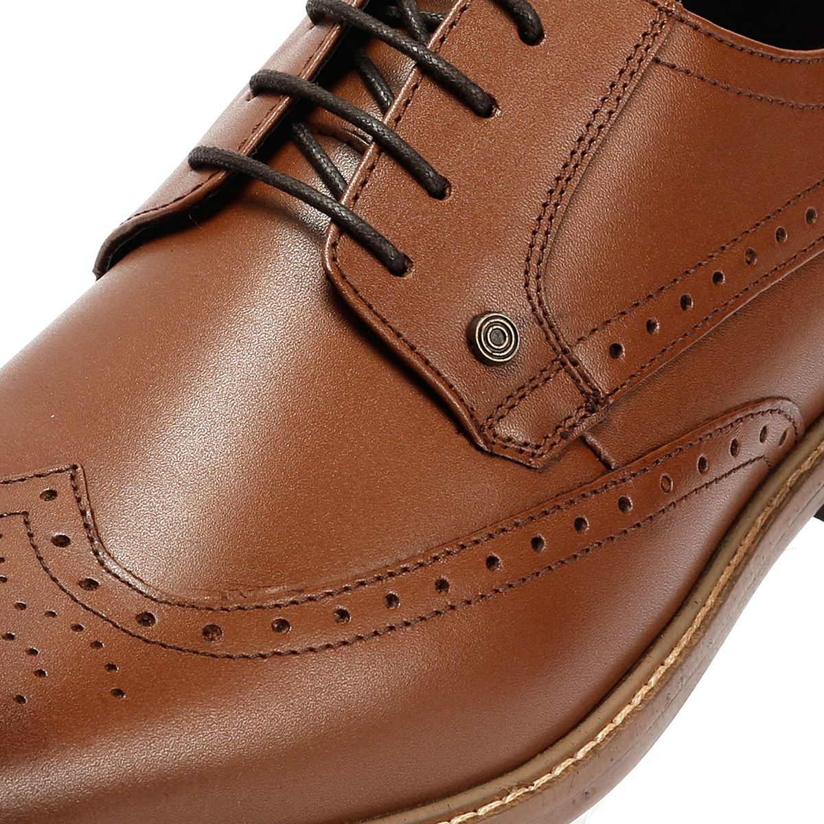 Lambretta Stockton Leather Men's Tan Lace-Up Shoes