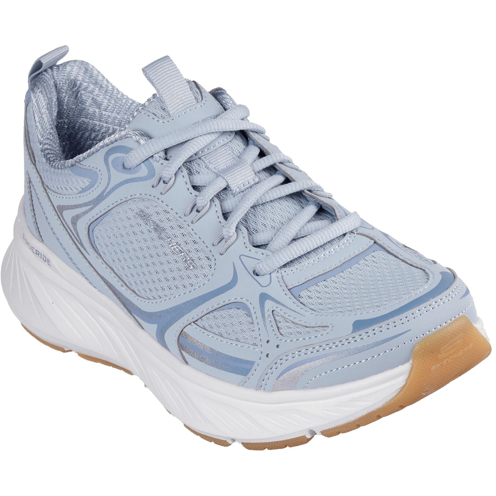 Skechers Edgeride Silver Eclipse Synthetic Women's Blue Sneakers