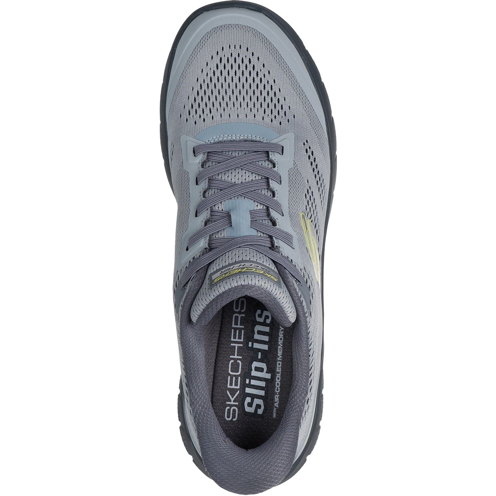 Skechers Skech-Air Summits Textile Men's Charcoal/Lime Sneakers