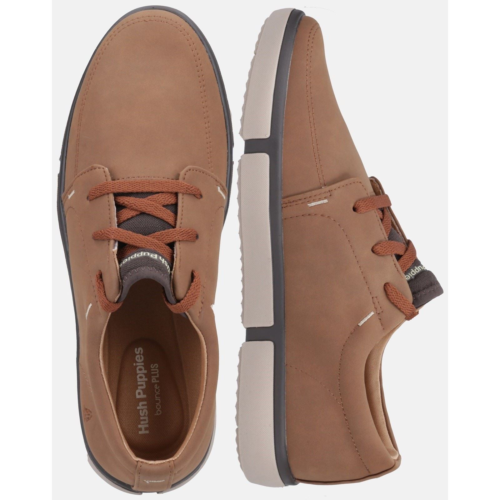 Hush Puppies Briggs Leather Men's Cognac Sneakers