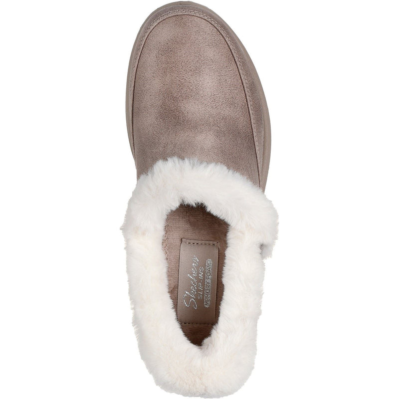 Skechers Cozy Escape Textile Women's Taupe Slippers
