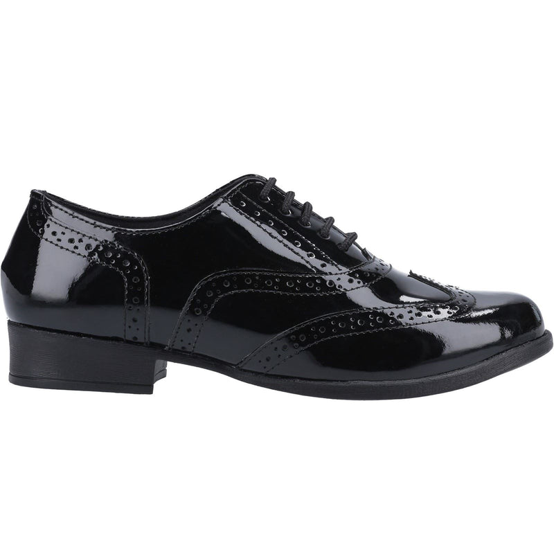 Hush Puppies Kada Youth Black Patent Leather Brogues