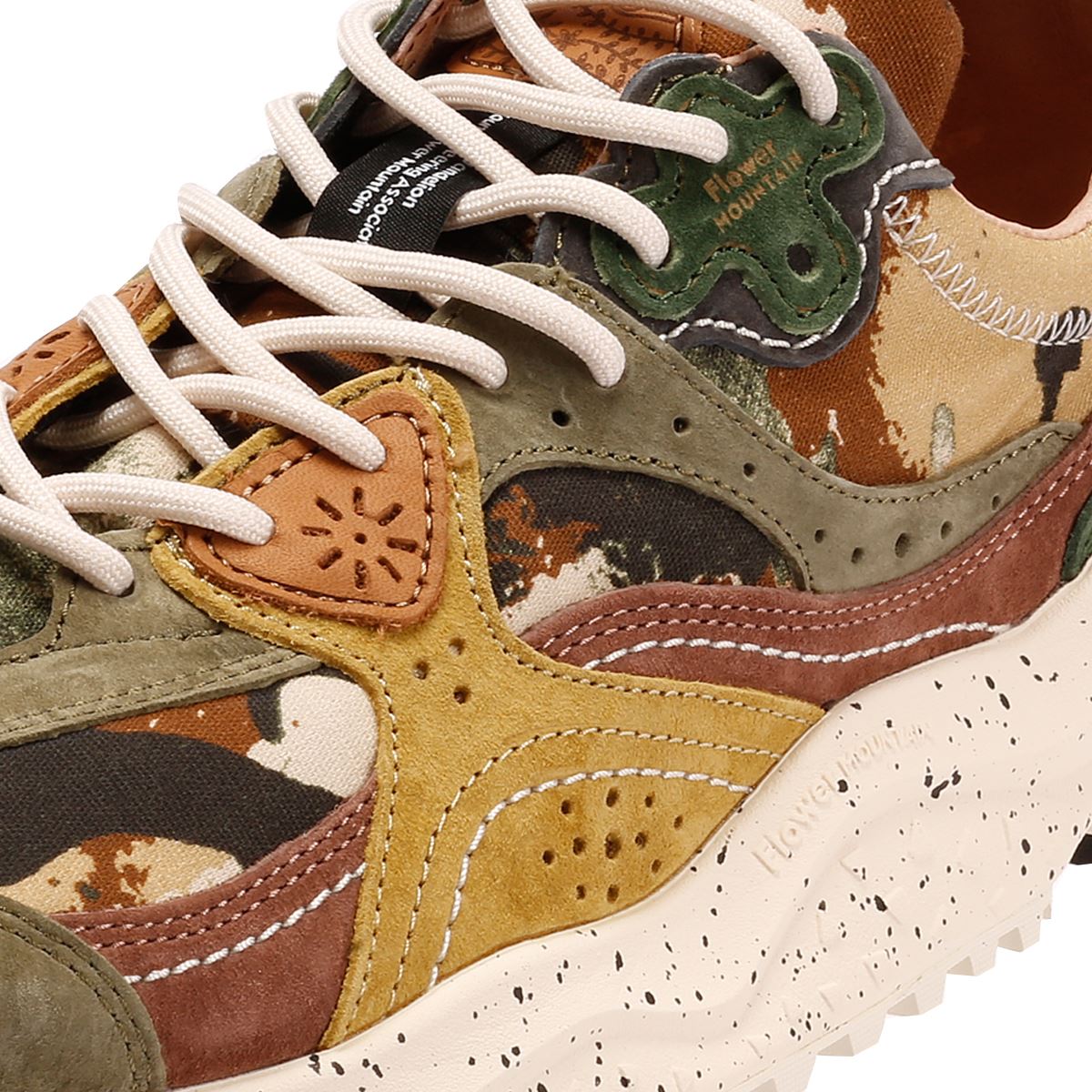 Flower Mountain Wave Suede Men's Camouflage Sneakers