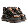 Buffalo 1339-14 Leather Women's Brown Sneakers