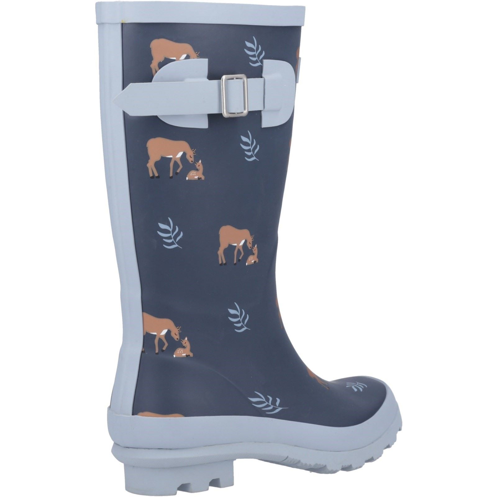Cotswold Woodland JNR Rubber Girls's Deers Wellington Boots