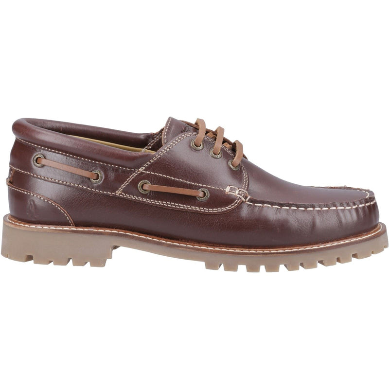 Hush Puppies Weston Leather Men's Brown Boat Shoes