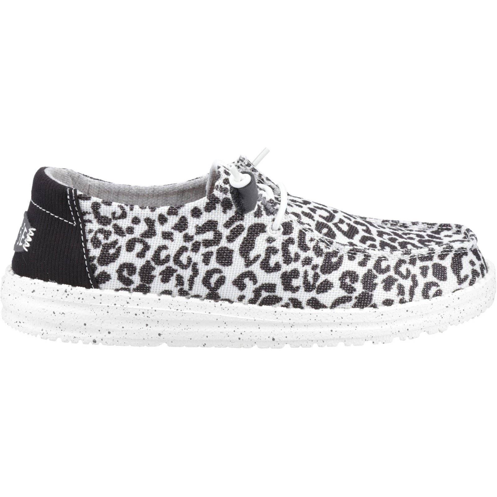 HEYDUDE Wendy Leopard Cotton Blend Women's Black/Grey Shoes
