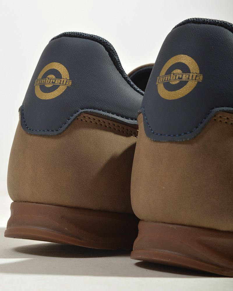 Lambretta Tackle Men's Taupe/Navy Sneakers