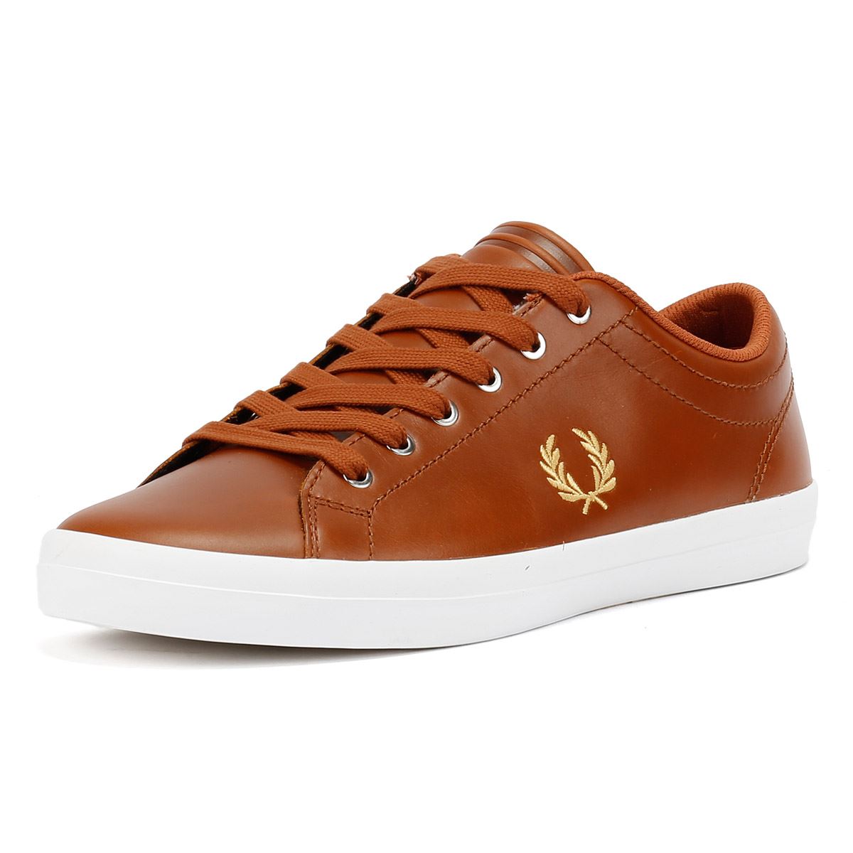 Fred Perry Baseline Leather Men's Tan/Champagne Sneakers