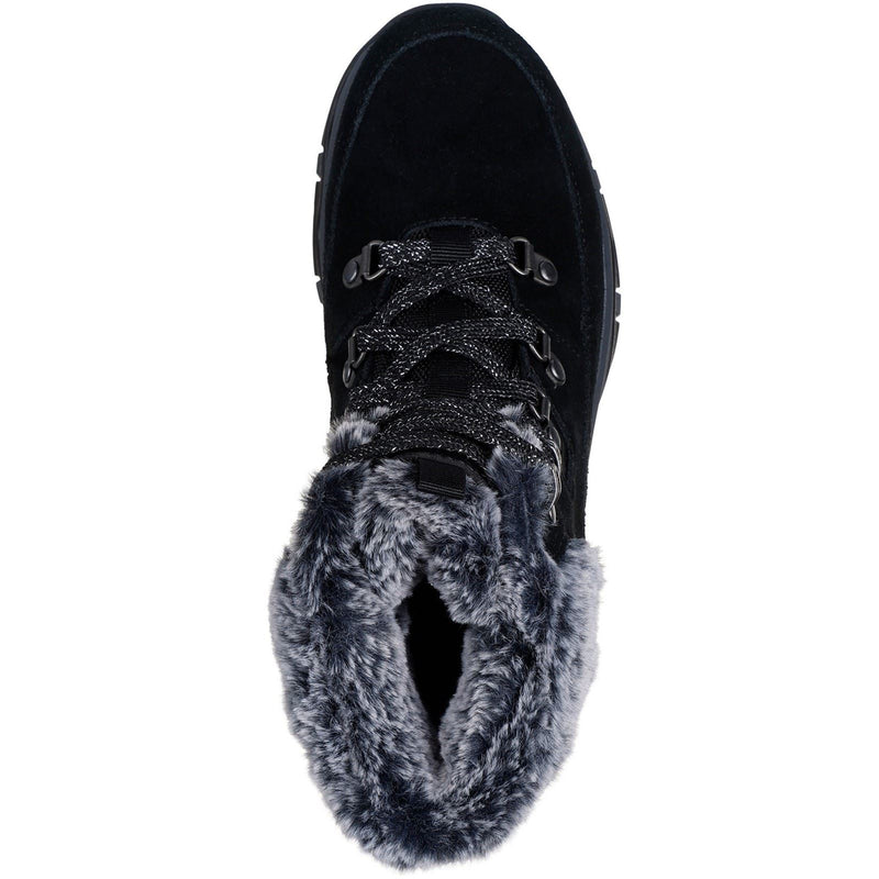 Skechers Trego Snow Worries Leather Women's Black Hiking Boots
