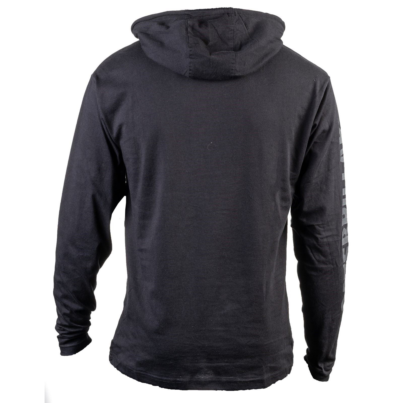 Caterpillar Hooded Long Sleeve Cotton Men's Black T-Shirt