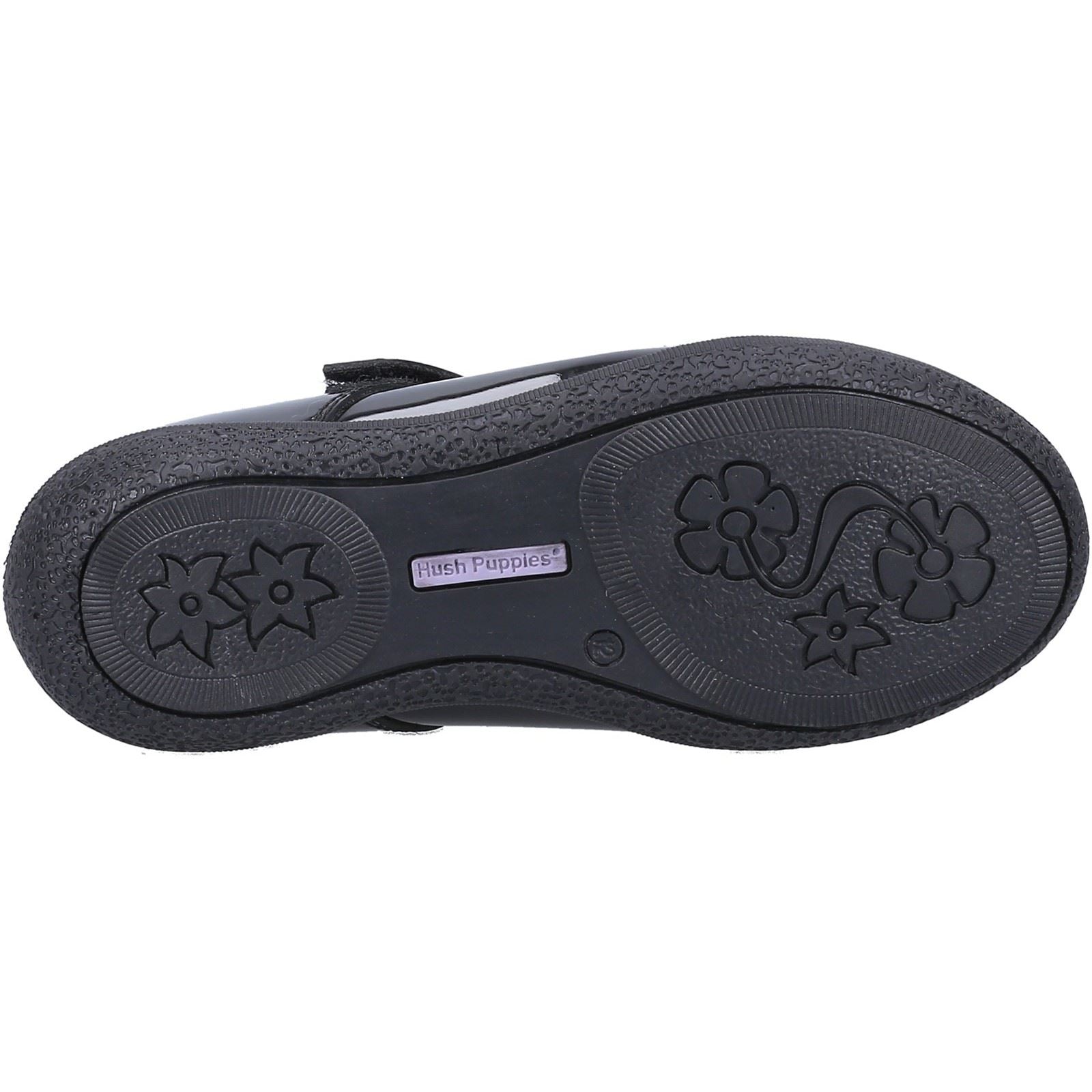 Hush Puppies Rosanna Junior/Youth Girls Black Patent Leather Shoes
