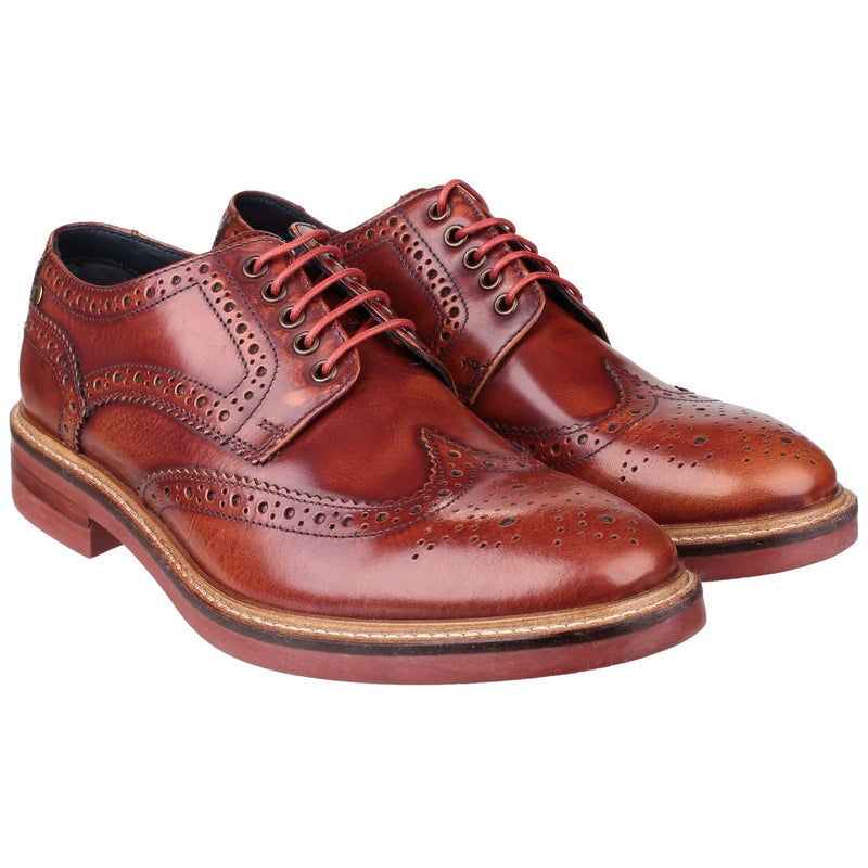 Base London Woburn Leather Men's Tan Brogues Shoes