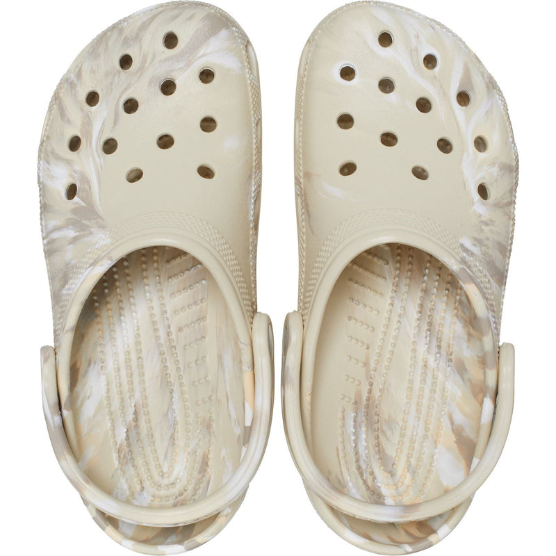 Crocs Classic Marbled Thermoplastic Bone/Multi Clogs