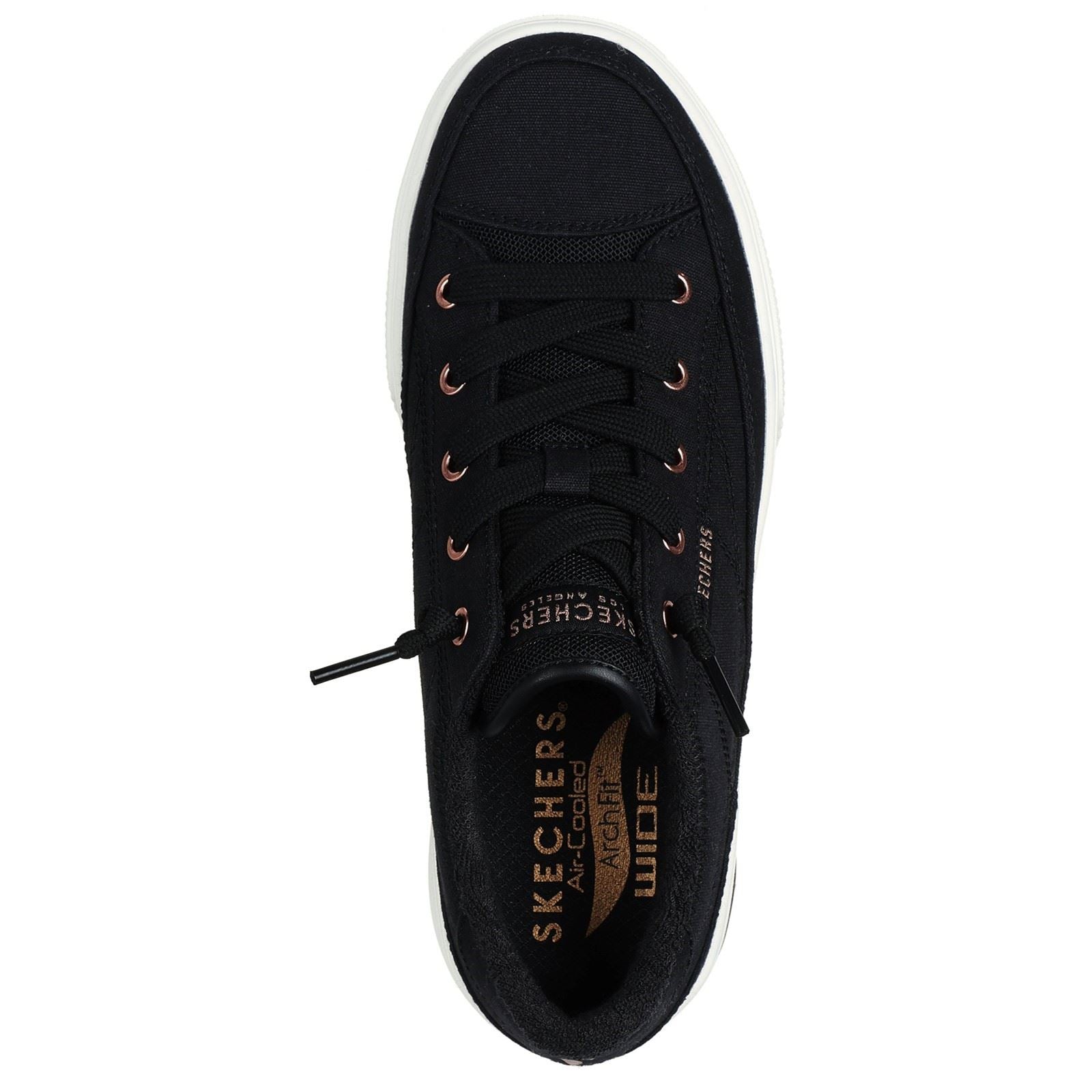 Skechers Arch Fit Arcade - Meet Ya There Textile Women's Black Sneakers