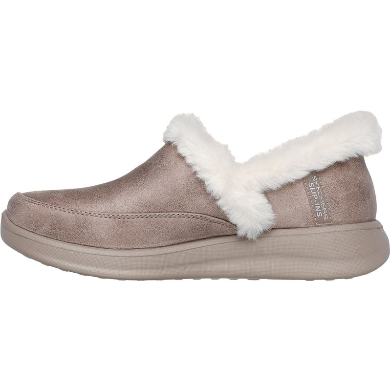 Skechers Cozy Escape Textile Women's Taupe Slippers